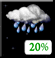 Tonight: A slight chance of rain before 7pm. Partly cloudy, with a low around 31. West wind around 10 mph, with gusts as high as 25 mph. Chance of precipitation is 20%. New rainfall amounts between a tenth and quarter of an inch possible. Tonight: Slight Chance Light Rain then Partly Cloudy